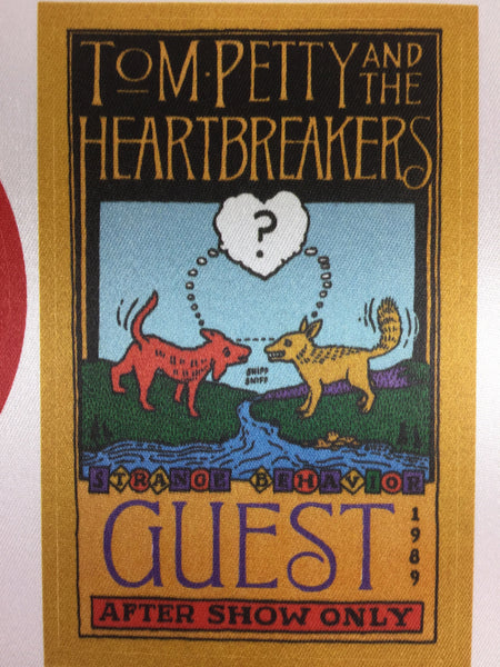 Tom Petty and Hearbreakers - Uncut Otto Sample Sheet of Cloth Backstage  Passes