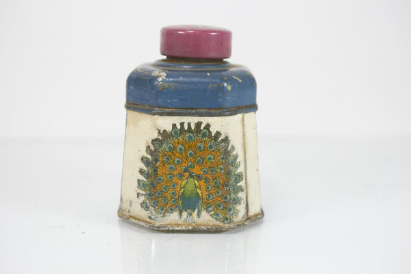 Vintage Signet Peacock Blue Ink Tin with Cool Graphics – Odd MoFo